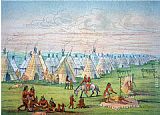 George Catlin Sioux Camp Scene painting